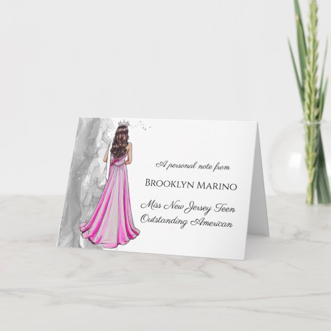 Cartes de note de concours de beauté pour adolesce (Devant)