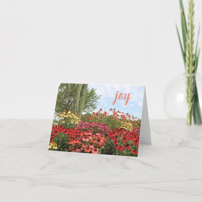 Cartes de note de floraison de joie (Devant)