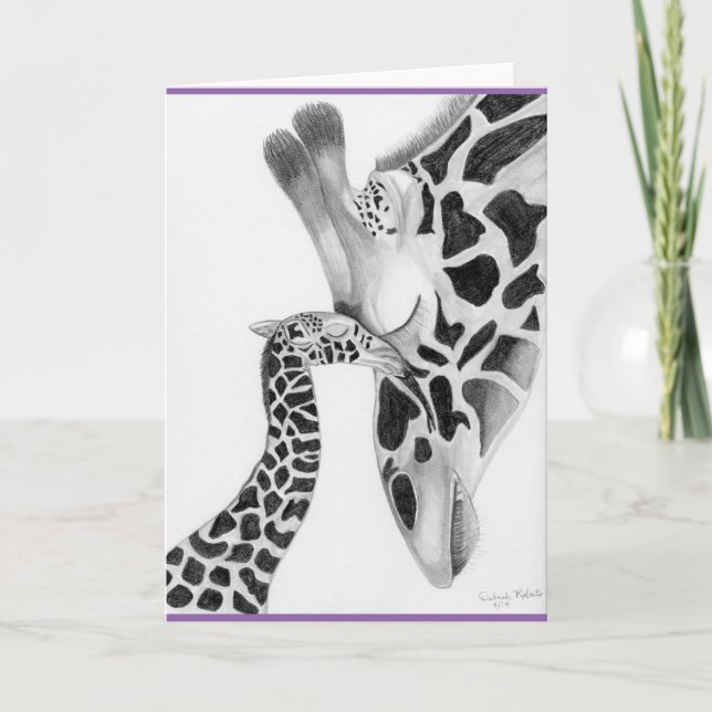 Cartes de note de girafe (Devant)