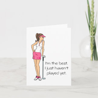 Cartes de note de golf de dames, cartes de note