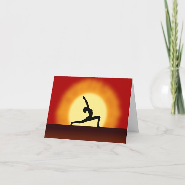 Cartes de note de lever de soleil de silhouette de (Devant)