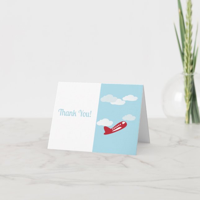 Cartes de note de Merci d'avion (Devant)