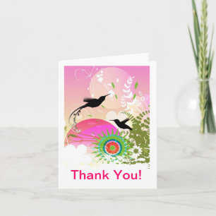 Cartes de note de Merci de colibri