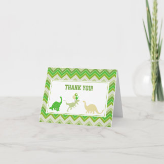 Cartes de note de Merci de dinosaure