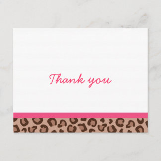 Cartes de note de Merci de jungle d'empreinte de