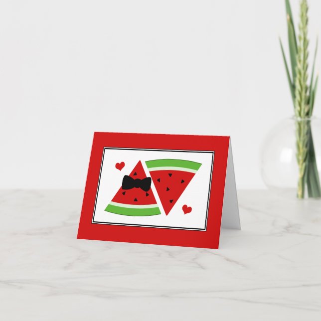 Cartes de note de Merci de M. et de Mme Watermelon (Devant)