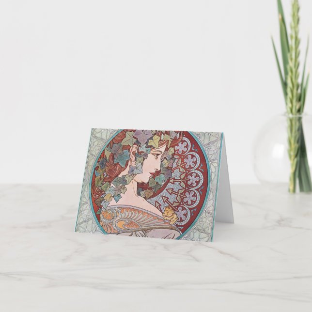 Cartes de note de Nouveau d'art de lierre (Devant)