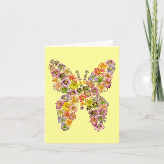 Cartes de note de papillon de Daylily (Devant)