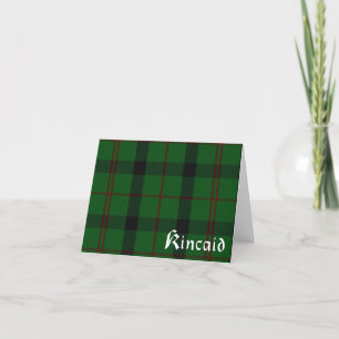 Cartes de note de plaid de tartan de clan de
