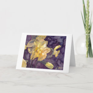 Cartes de note de salutation d'aquarelle de