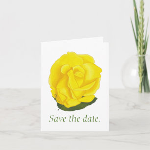 Cartes de note de Sauvegarder la date Rose jaune v