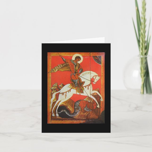 Cartes de note de St George et de dragon (Devant)