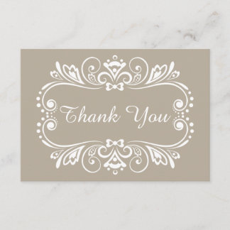 Cartes de note élégantes de Merci de mariage de