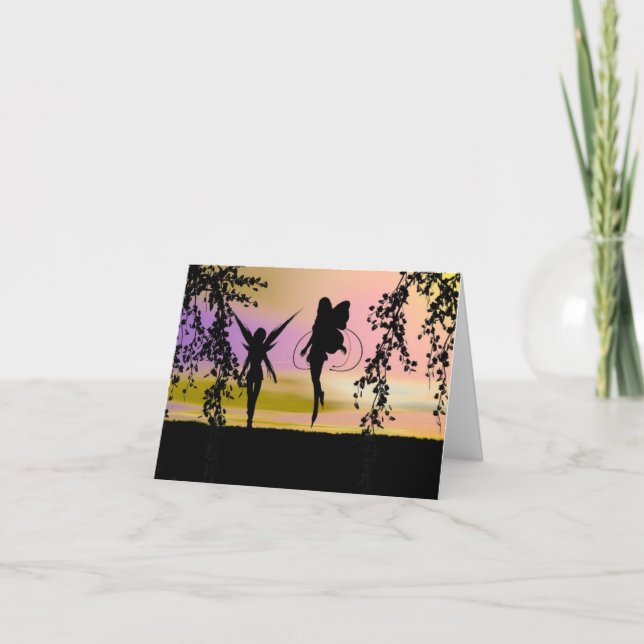 Cartes de note féeriques de soeurs (Devant)