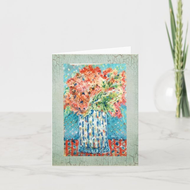 Cartes de note florales de scintillement (Devant)