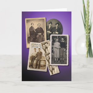 Cartes de note gaies avec les portraits vintages