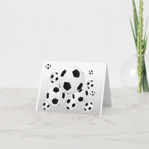 Cartes de note multiples de ballons de football