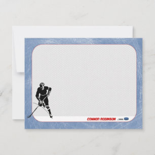 Cartes de note personnalisées par hockey