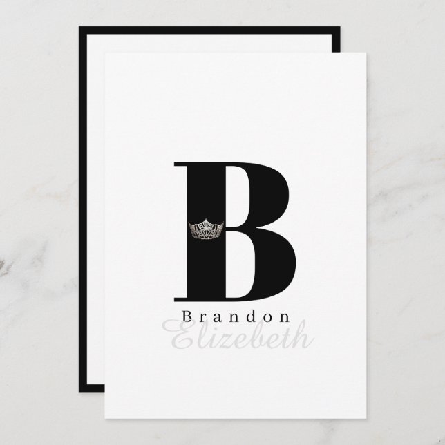 Cartes de note plat Miss America - Sky Black (Devant / Derrière)