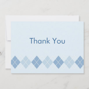 Cartes de note plates à motifs de losanges bleues