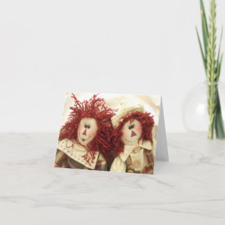 Cartes de note Raggedy de poupées