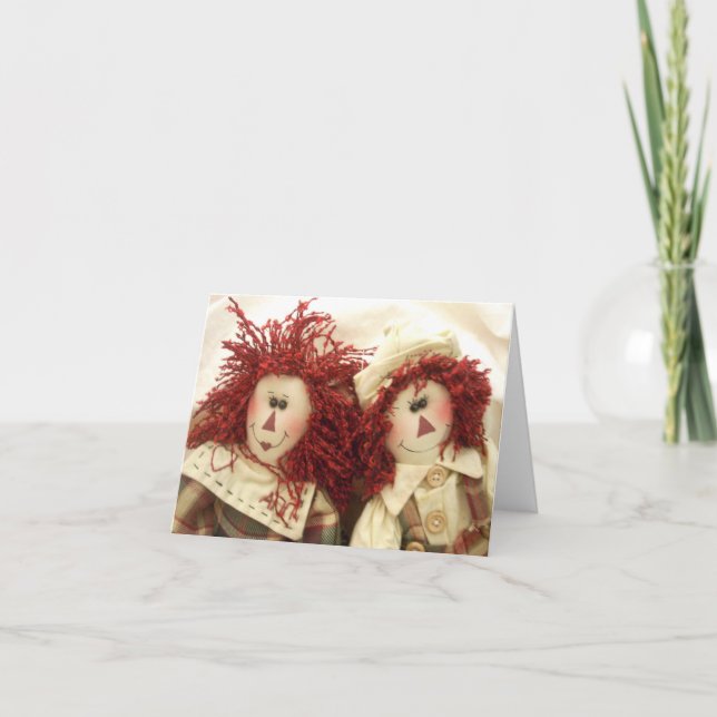 Cartes de note Raggedy de poupées (Devant)