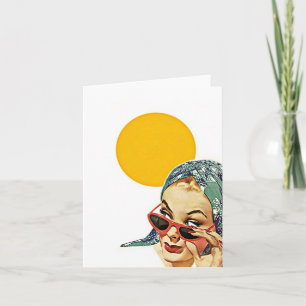 Cartes de note rouges vintages de blanc de soleil