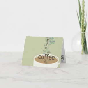 Cartes de note sans fin de café de possibilités