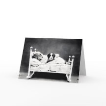 Cartes de note vintages de chiots et de chatons