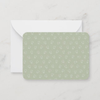 Cartes de notes à denticules mignonnes - Vert saug