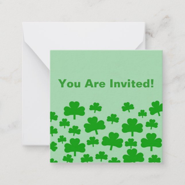 Cartes de notes à motif de trèfles (Devant)