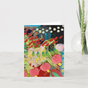 Cartes de notes avec des fleurs dans un design de