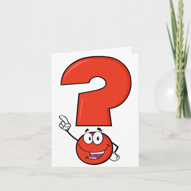 Cartes de notes avec point d'interrogation rouge (Devant)