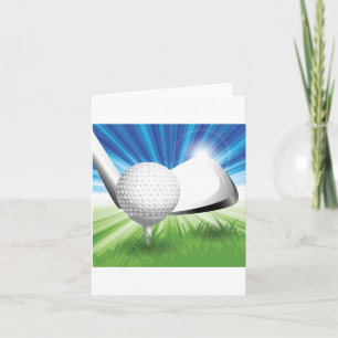 Cartes de notes Balle de golf et Tee