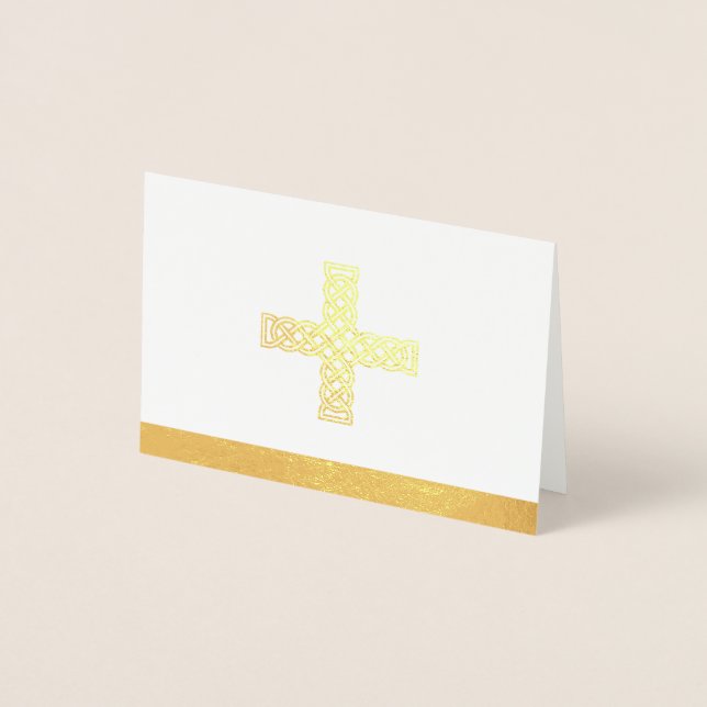 Cartes de notes croisées Real Gold Foil (Devant)