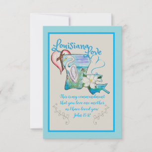Cartes de notes d'amour Blue Louisiana