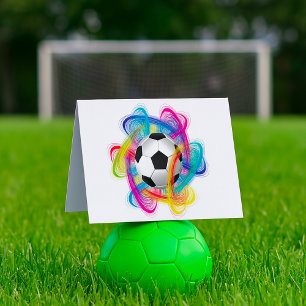 Cartes de notes de ballon de football coloré