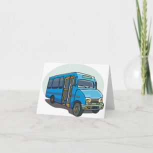 Cartes de notes de bus bleues