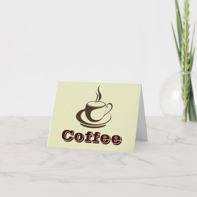 Cartes de notes de café chaud (Devant)