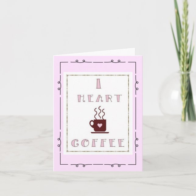 Cartes de notes de café coeur (Devant)