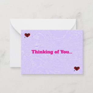 Cartes De Notes De Glace Et Coeurs Violets
