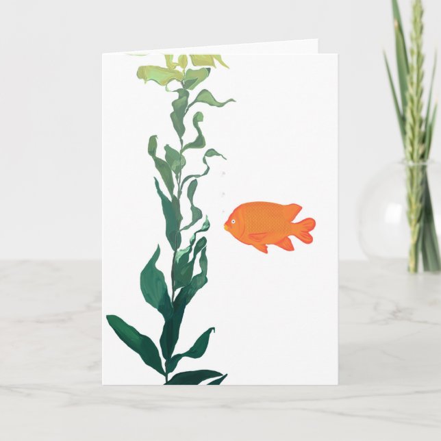 Cartes de notes de Kelp et de poisson (Devant)
