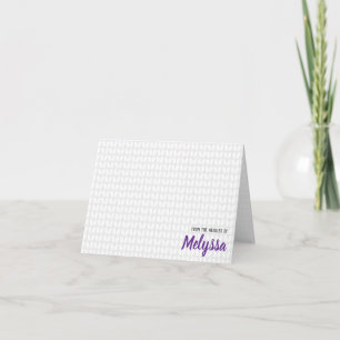 Cartes de notes de Knit personnalisées