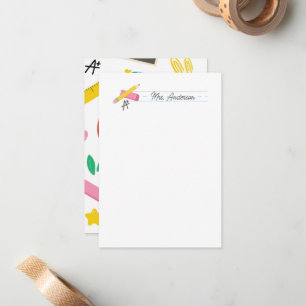 Cartes de notes de l'enseignant Papier à lettres