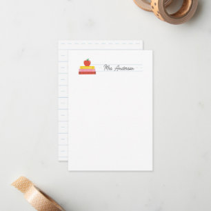 Cartes de notes de l'enseignant Stationery Cute Ap