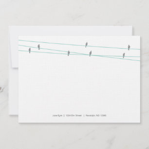 Cartes de notes de lin sur fil