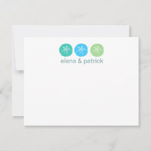 Cartes de notes de mariage sur la plage