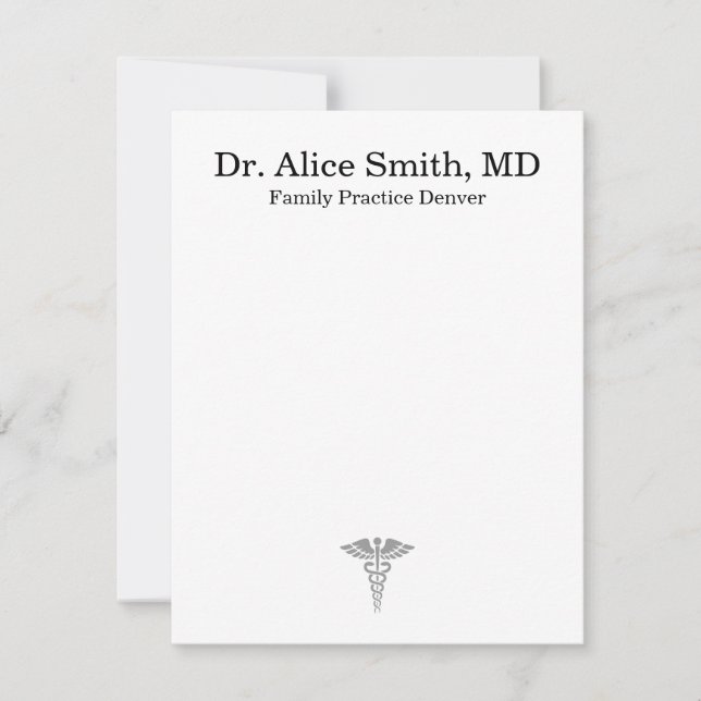 Cartes de notes de médecin personnalisées (Devant)