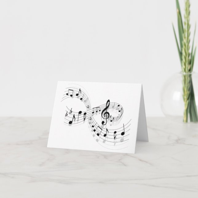 Cartes de notes de musique sur une ligne de portée (Devant)