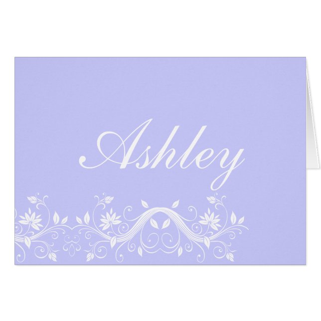 Cartes de notes de nom personnalisé (Devant Horizontal)